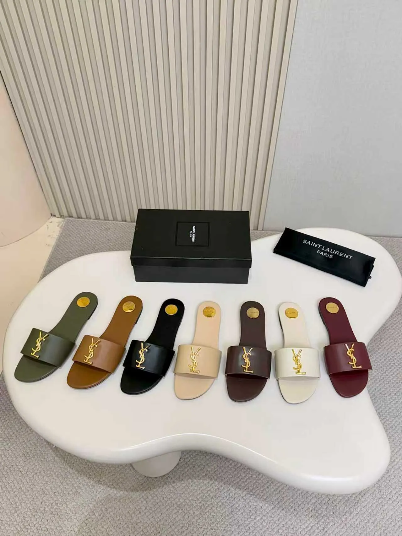 👟👟Ex-factory price 340👟👟 Genuine leather sole +40 YSL new model, upper cowhide leather lining sheepskin, size 35-44, rubber sole, genuine leather sole +40